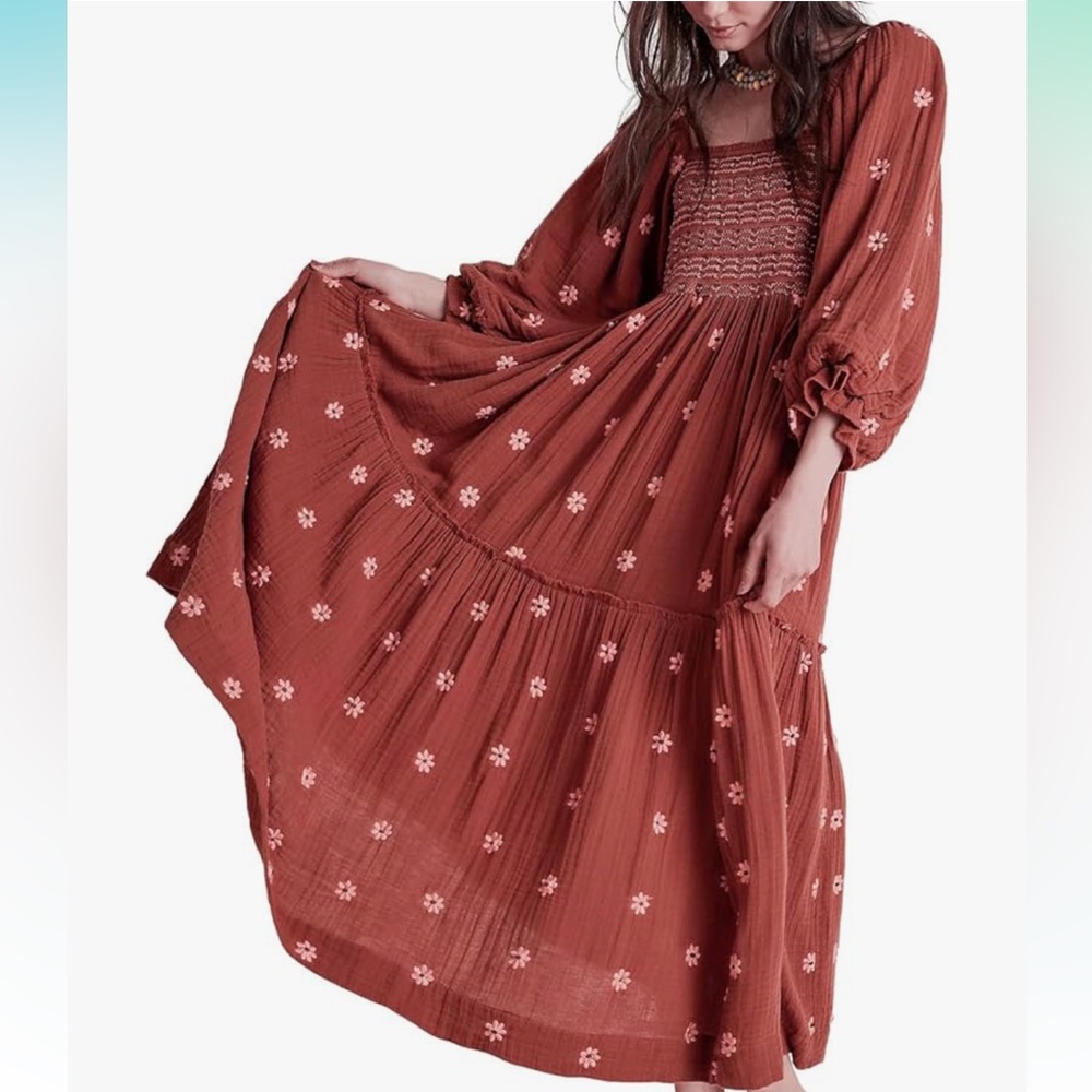 Rust boho dress - Picture 1 of 5